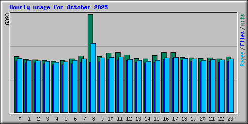 Hourly usage for October 2025